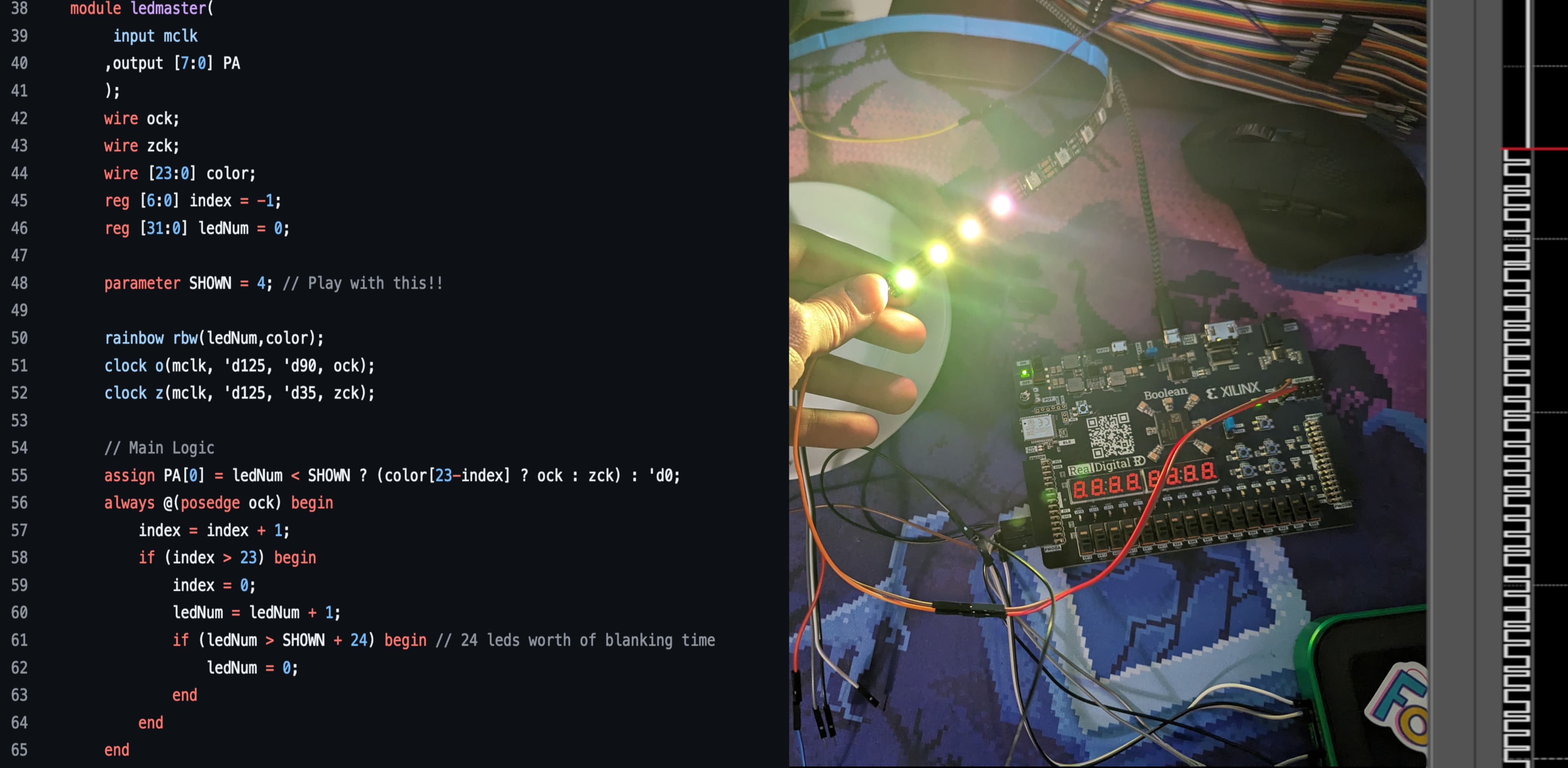 FPGA WS2812B Controller
